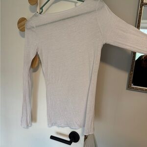 intimissimi Lightweight White Long-Sleeve Boatneck Top